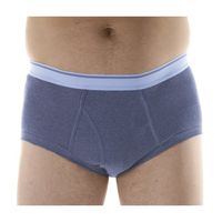 3-Pack Men's Gray Classic Regular Absorbency Washable Reusable Incontinence Briefs Medium