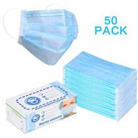 50pcs Face Cover Disposable Filter Ma-sk 3 Ply Earloop Surgical Breathable Beauty Dust Ma-sk Blue 50pcs