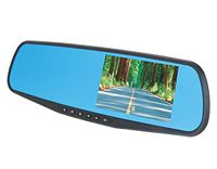 DS18 Eagle Rearview Mirror - 4.3" HD LCD Display, Built-in 1080p Forward Facing Camera, Built-in Mic and Speaker, Back-Up Camera Included - The Future of High Tech Rearview Mirrors