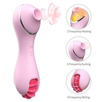 Clǐtoral Sucking Vǐb-Rat-or, 2 Heating 3 Sucking 4 Rolling G Spót Vǐbr-ATO-rs & Nǐpple Stim-ula-tor with Suction Woman Erotǐc Sucking Toy