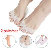 Efaster 2 Pair Shoe Toe Spacer Orthopedic Corrector,Healthy Leg Thumb Valgus Toe Separator,Relief Corrector Pad,Hallux Valgus Bunion Corrector,Feet Bone Thumb Adjuster Straightener (White)