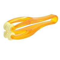MACHEE Home Clear Orange Double Rubber Roller Massage Joints Finger Massager