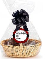 Dark Red 2Pack Designer Cello Bags/Tags/Bows Cellophane Gift Basket Packaging Bags Flat 18" x 30"