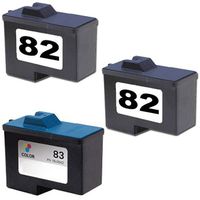 Amsahr 18L0032 Remanufactured Replacement Lexmark Ink Cartridges for Select Printers/Faxes - 2 Black/1 Color