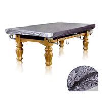 Dust Cover Billiard Pool Table Cover - 100% UV & Weather Resistant Outdoor Pool Table Cover (Color : Silver, Size : 8ft)