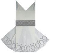 Wedding Dress Shaped Paper Napkins