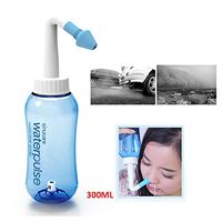 Neti Pot Sinus Rinse Bottle Nose Wash Cleaner Bottle Pressure Rinse Nasal Irrigation for Adult & Kid BPA Free 300 ML - Nose Care Rhinitis Nose Allergic and Cold Flu Nursing