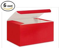 Gift Wrapping Boxes Set of 6, 9.5"x4"x4" by Chalkallaboutit (Red)