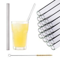 HALM Glass Straws - 20 Reusable Drinking Straws + Plastic-Free Cleaning Brush - 23 cm (9 in) x 0.9 cm - Made in Germany - Dishwasher Safe - Eco-Friendly - Perfect for Smoothies, Cocktails