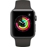 Apple Watch Series 3 (GPS), 42mm Space Gray Aluminum Case with Gray Sport Band - MR362LL/A (Renewed)