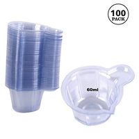 100 Pack Disposable Plastic Urine Collection Cups,60ML Urine Specimen Cups for Ovulation Test/Pregnancy Test/pH Test/Ketone Test