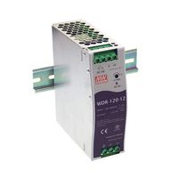 Mean Well WDR-120-24 Industrial DIN Rail Power Supply, Single Output 24VDC, 5A, 120W
