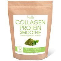 Sparkle Collagen Protein Smoothie Mix (Matcha Coconut) [14 serves] VERISOL Collagen Peptides, Buffered Vitamin C, Chia Powder, Coconut, Flax, Mango, Matcha Green Tea, Oats, Pineapple & Spirulina