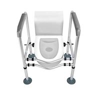 Innovated Elderly Accessible Toilet Rail Adjustable Toilet Frame for Elderly,Seniors,Disabled Anti Rust Alloy Bathroom Assist Bar Tool-Free Quick Assembly Toilet handrail