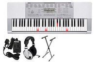 Casio LK-280 Lighted Key Premium Keyboard Pack with Headphones, Power Supply, and Stand