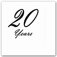 20 Years Classy Black Luncheon Napkin (16 CT) by Partypro