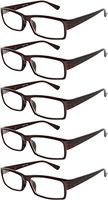 5 Pack of Reading Glasses Elegant Mens Womens Readers Designer +3.75