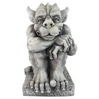 Design Toscano LY312006 Gaspar, Watcher of Souls Gothic Gargoyle Statue, 12 Inch, Antique Stone