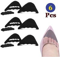Shoe Filler for Too Gig Shoes Women Toe Filler, Adjustable Shoe Inserts to Make Big Shoes Fit,Shoe Plugs for Men & Women, Fits Flats,Boots?Essential to Go Out(3 Pairs White)