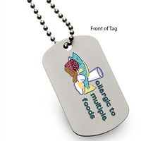 Food Allergies Medical Alert ID Dog Tag