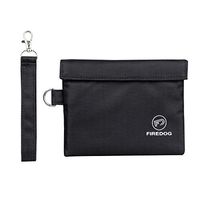 FIREDOG Smell Proof Bag, Carbon Lined Odor Proof Pouch 7x6" Smell Proof Case Container for Travel Storage (Black)