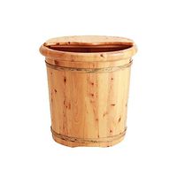 Foot tub , Household Wooden Barrel, Natural Wood Foot Wooden Barrel，Fragrant Cypress Foot Bath Barrel，40cm High Bilateral Thickening
