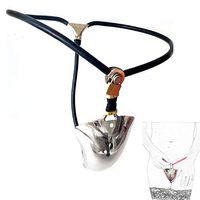 QKVNA Pleasure Invisible Protector Wear Hastìty Belt T-Type Pants Steel Ring Pants Vīrginity Lock Stainless Steel Pants for Adult Men Women Training (Color : Black, Size : 90-110cm)