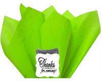 48Sheets Lime Green 20" x 30"Large Gift Wrap & Large Flower Decoration Crafting Tissues Paper with Decorative Gift Tags