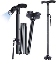 FMXYMC Collapsible Telescopic Folding Cane LED Lightweight Walking Trusty Sticks Crutches Great Gifts for Mothers The Elder Fathers
