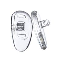 GMS Optical Premium Grade Soft Silicone D-shape Screw-in Nose Pads (D-shaped Screw-in, 15mm 10 Pair)