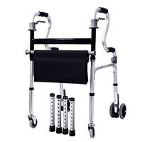 XRX Folding Rollator Walker - 4 Wheel Medical Rolling Walker with Seat for Seniors and Adults