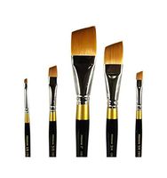 KingArt Original Gold 9400 Series 9400-1/4, Premium Artist Brush, Golden TAKLON Angular Shader-Size: 1/4