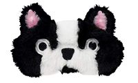 iscream Fun and Colorful Satin-Lined Embroidered Fur French Bulldog Sleep Mask for Girls