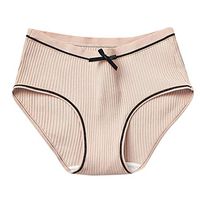 Theoylos Women's Underwear Mid Waist Briefs Breathable Soft Underwear Ladies Butt Lift Stretch Panties Cotton Briefs Khaki