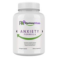 Anti Anxiety Adaptogens Supplements Complex for Adrenal Fatigue Health Support by Restore Vitals with GABA