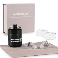 MASWATER Ear Plugs for Sleeping - High Fidelity Earplugs Noise Reduction Earplugs for Concert Noise Sensitivity Conditions by Plane, Swimming, Silicone Material Gift Box Packaging (19NNR) (Gray)