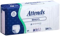 Attends Care Poly Briefs with Odor-Shield for Adult Incontinence Care, Regular, Unisex ,  24 Count (Pack of 3, Packaging tends to vary)