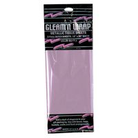 Gleam 'N Wrap Metallic Sheets (pink) Party Accessory  (1 count) (3/Pkg)