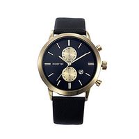 Clearance! Charberry Mens Swiss Five-Pin Watch Casual Waterproof Date Leather Military Gift Watch (E)