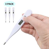 3 Pack Digital Body Thermometer Temperature Probe Armpit Underarm Thermometer Fast Read Accurate Meter Thermometer for Baby Children and Adults
