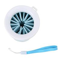 Portable Dog Cat Pet Feet Paw Cleaner Washing Soft Brush Removable Cup with Rope(Sky Blue)