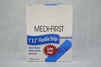 2312394 Bandaid Metal Det Wover 1"X3" 100 Per Box sold as Box Pt# 68033 by Medique Pharmaceuticals