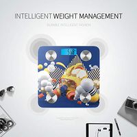 LYAOE Bluetooth Body Fat Scale Gas Masks Surrounded by Smoke Colorful Smart Wireless Scale with LCD Display Measuring Body Weight Bmi and Health Digital Scale