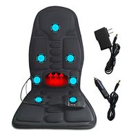 Meiyum Car Massage Cushion, Electric Back Heated Massage Car Seat Heated Car Seat Back Massager Cushion Chair Pad with 7 Vibrating Motors for Office, Auto and Home