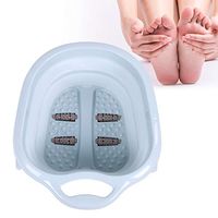 Yoidesu Portable Foldable Foot Spa Massager Lightweight Foot Bucket All in One Pedicure Machine Set(Green)