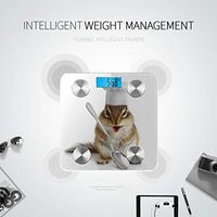 LYAOE Bluetooth Body Fat Scale Funny Chef Chipmunk On White Smart Wireless Scale with LCD Display Measuring Body Weight Bmi and Health Digital Scale