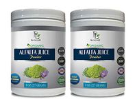 antioxidant Supplement for Fertility - Alfalfa Organic - Juice Powder - Alfalfa Leaf Powder Organic - 2 Cans 16 OZ (100 Servings)