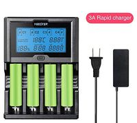 18650 Battery Charger,MiBOXER LCD Display Speedy Smart Charger Universal Charger Battery (C412)