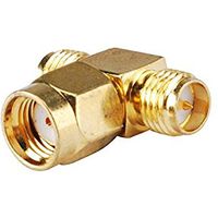 RF Adapter Double RP-SMA Jack Male Pin to RP-SMA Plug Female Socket T-Shape (Pack of 2) High Quality Ships From USA