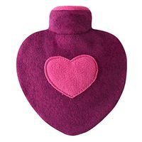 YUN Romantic Heart-Shaped Water Heating Water Bottle Hand Warmer Coat Anti-Pressure Explosion-Proof (Color : Pink)